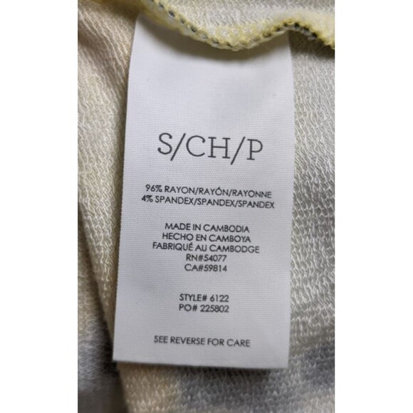 Women's Cabi # 6122 ATOMIC SWEATSHIRT Yellow/Black V-Neck Long Raglan Sleeve S - Picture 9 of 10